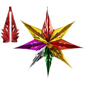 Украшение подвесное "Звезда восьмиконечная" ,57x57x15 см , ПЭТ Волшебная страна