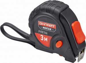 ОНЛАЙТ рулетка  3м x 16мм кл прочн II шк одностр OMT-Ru02-3-16 82976