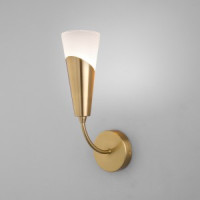 Eurosvet Бра 60W E14 160х100х320 металл белый/латунь Rhyton 60167/1 a068278