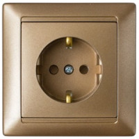 Bylectrica СТИЛЬ Роз. 1-местн. СУ земля со шторк. бронза, (РС16-317 бронза)