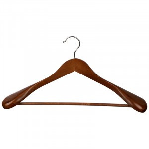 Вешалка-плечики 45см, дерево с ПВХ покрытием, костюмная, темно-коричн 107914 Рыжий кот