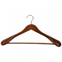 Вешалка-плечики 45см, дерево с ПВХ покрытием, костюмная, темно-коричн 107914 Рыжий кот