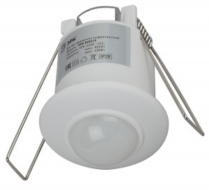 ЭРА датчик движения ИК MD 019 потолочный встраив. 1200W, 6м, 360гр. IP20 9148