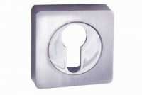 Накладка на цилиндр квадрат. РЕНЦ, хром матовый/хром блестящий INET 02 SC/CP