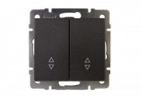 Lezard RAIN мех. выкл. проходн. СУ 2 кл. черный графит матовый (корпус PC) 703-4188-106