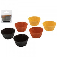 Форма д/выпечки силикон для маффиннов 6шт/уп d=7см, h=3,5см 7грамм ROSEO 105598 Mallony