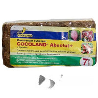 Кокосовый субстрат 650гр (7л) роза/орхидея (брикет) COCOLAND Absolut Plus (20)