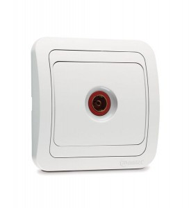 Makel Mimoza роз. TV СУ 1 мест. бел. (концевая, RG6) 12027