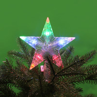 СНОУ БУМ Гирлянда эл. макушка на ёлку 15см, 10 LED, мульти, пост.свечение, ПВХ прозрач., 220В