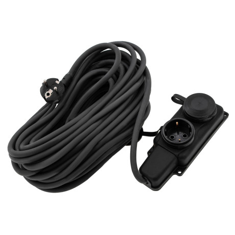 Удлинитель силовой 20 м, 16А, тип УХз16, КГ 3 x 1.5 мм, 2 розетки, Сибртех