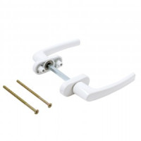 Ручка балконная белая симметричная (двухстор.) Omega BHS 04 (01) RAL 9016 (30)