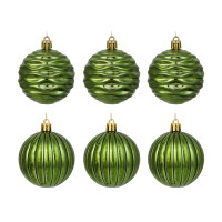 СНОУ БУМ Набор шаров 6 см, 6 шт, зеленый, 26-153