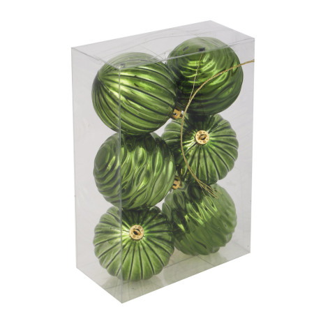 СНОУ БУМ Набор шаров 6 см, 6 шт, зеленый, 26-153