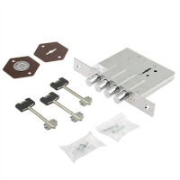 Замок врез ЗВ8-8М/13-НШ Медь б/планки, 3ключа (4 ригеля) Рязань \16