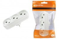 TDM разветвитель (тройник) 3роз. 6А белый (линейный) (10!) SQ1806-0027