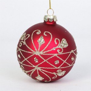 Шар "Фейерверк" 8см, цвет бордовый (кратность16шт!)(цена за 1шт) Волшебная страна