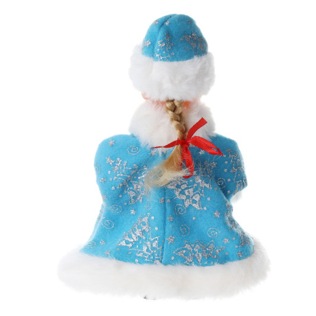 Снегурочка музыкальная тм СНОУ БУМ, 19 см, пластик, полиэстер, 2хАА, 2 дизайна