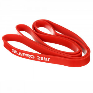 SILAPRO Лента для фитнеса силовая эластичная 208х0,45х2,2см, латекс, 25 кг