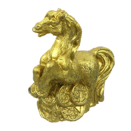 СНОУ БУМ Фигурка лошадки 4,5x2x5 см, золотой, полистоун