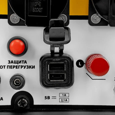 Генератор инверторный GS-5500iSE, 5,5 кВт, 230 В, закрытый корпус,электростартер Denzel