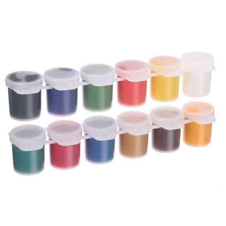 ЛУЧ Гуашь "ZOO", 12 цветов, баночки по 15мл, скрепленные баночки, 20С 1356-08