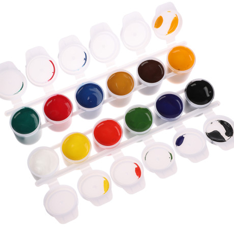 ЛУЧ Гуашь "ZOO", 12 цветов, баночки по 15мл, скрепленные баночки, 20С 1356-08