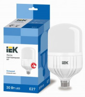 IEK лампа св/д высок. HP E27 30W(2700lm) 6500K 6K 196х112  матовая LLE-HP-30-230-65-E27