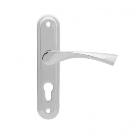 Ручки на планке Apecs HР-55.0623-CR (хром, под цилиндр, межос-55мм)   \12