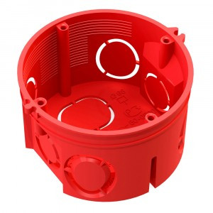 Промрукав коробка уст. СУ d68х42 для твердых стен, без соед., HF, красный (245шт)  80-0501