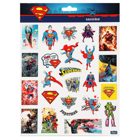 Наклейки пленочные большие 21х27,5см, в ассортименте
