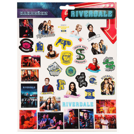 Наклейки пленочные большие 21х27,5см, в ассортименте