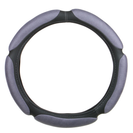 ЕРМАК Оплетка руля, спонж, 5 подушек, серый, разм. (М)