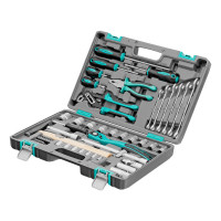 Набор инструментов, 1/2&quot;, Cr-V, S2, усиленный кейс, 58 предметов Stels