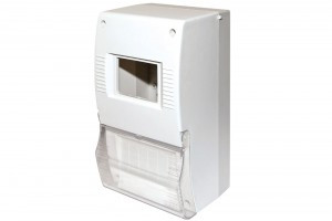 TDM Щит (корпус) квартирный пластик ЩК 26-003 2-6 мод. с дверкой (270х150х140мм) белый SQ0906-0016