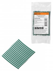 TDM термоусадка трубка ТТкНГ (3:1) 3,2/1,0 зеленая 10см (14шт/уп, цена за уп) SQ0548-2603