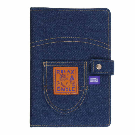 Попугай Кеша Записная книжка А5, 21х14,5см, 96 листов, тв.обложка, джинса, застежка на кнопке