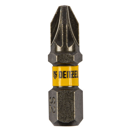 Бита PZ2х25, сталь S2, шестигранный профиль, 10 шт. Е 6,3 Denzel