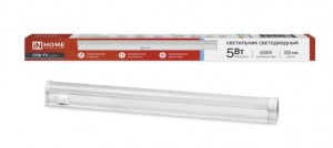 ASD/InHome св-к св/д линейн  5W(450lm) 6500К 6K 280x37x23 IP40 выкл,кон-ры, шнур с вилкой 300 СПБ-Т5
