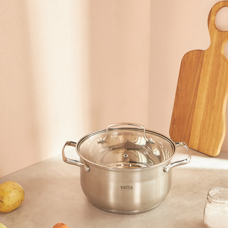 VETTA Берн Кастрюля 20х12см. 3,5л. со стекл. крышкой, индукция