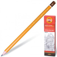 Карандаш ч/гр KOH-I-NOOR 1500, 1шт., 2H, без резинки, корпус желтый, заточ. 180475