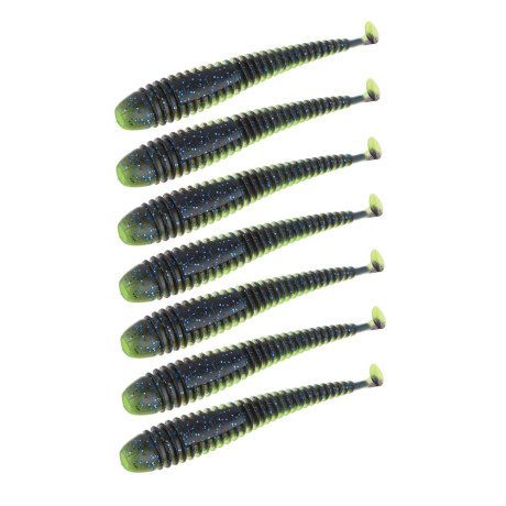 KAIDA Приманка силиконовая ТВИСТЕР 3,5", 9см, 4гр, HT010, 7шт