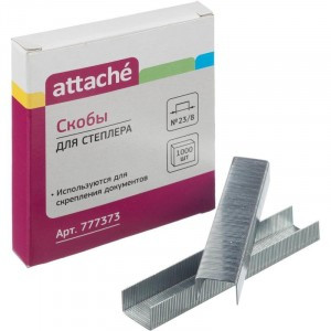 Скобы для степлера №23/8 Attache, оцинкованные, (30-50 лист.) 1000 шт в уп. 777373