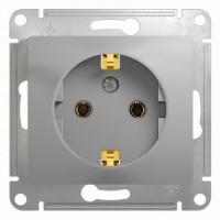 Systeme Electric GLOSSA мех. роз. СУ 1 мест. алюм. (пл.осн., земля) GSL000343 (20!)