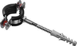 Хомут трубный гайка, оцинкованный, сантех.шпилькой и дюбелем, 3/4", 1шт, ЗУБР Мастер 37866-25-29