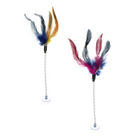 VETTA Дразнилка на присоске, перо, полипропилен, 23 см