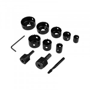 Набор коронок по дереву (19,22,28,32,38,44,54,64 мм) 2 держат. с ключ. Kranz (цена за уп) KR-92-0251