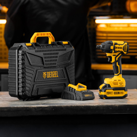 Гайковерт ударный аккумуляторный бесщет. CIWH-BL-20-350, Li-Ion, 20 В// Denzel