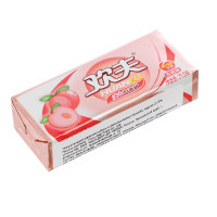 Жевательная резинка кубики с наполнителем HUANFU, 21,5 гр, персик