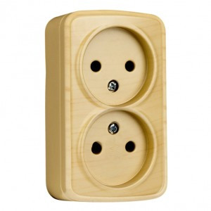 EKF Минск роз. ОУ 2 мест. светлое дерево (сосна) 10А EGR10-102-30