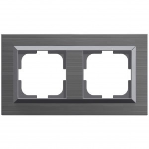 OVIVO Рамка СУ 2 мест. QUANTUM, сталь, 405-340000-226